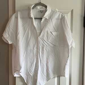 Madewell White Button-Up Blouse